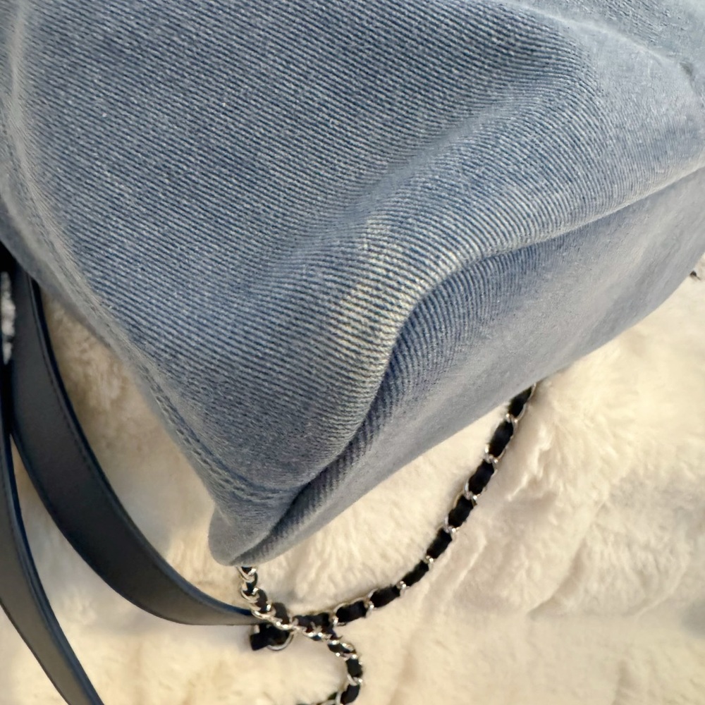 CHANEL Denim Sequin Drawstring Backpack - Picture 7 of 11
